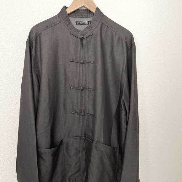 Viz Classic Italy Other - Viz Classic Men's Mandarin Collar Frog Button Front Shirt/Light Jacket